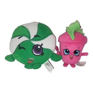 Moose  Lot 2 Shopkins™ Plush Peta Plant Flowerpot Peppermint Stuffed Animal 6"